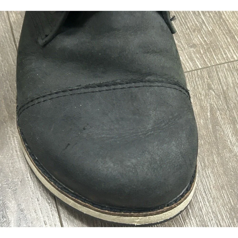 Altra Men's Smith Boots 9 Black Leather Lace Up Ankle Chukka Casual Zero Drop